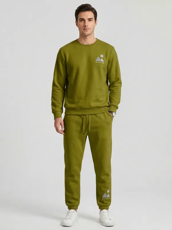 Men's Mountain Graphic Print Jogger Set