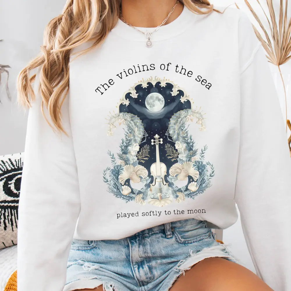 Ocean Siren Violin Art Sweatshirt