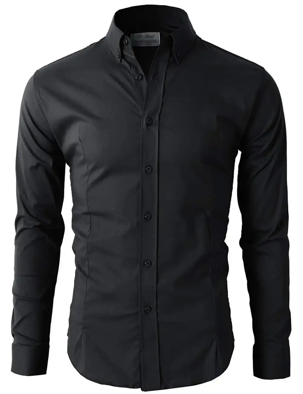 Button Down Long Sleeve Slim Fit Dress Shirt