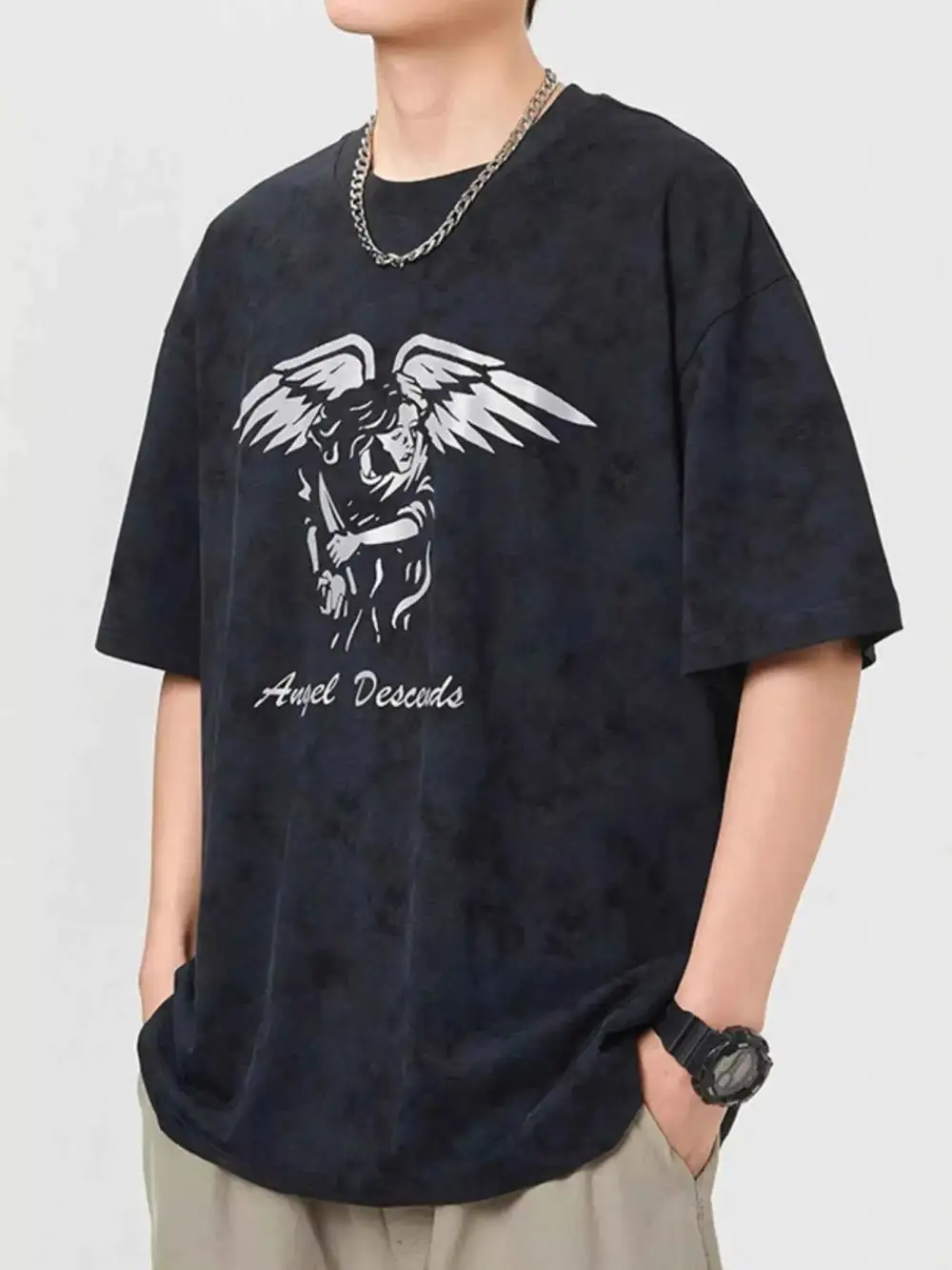 Casual Graphic Round Neck Short Sleeve T-Shirt