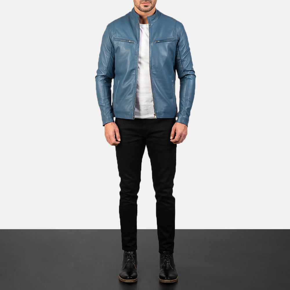 Men's Outdoor Biker Leather Jacket