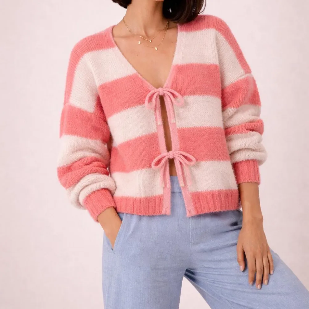 Relaxed Wool Viscose Longline Cardigan
