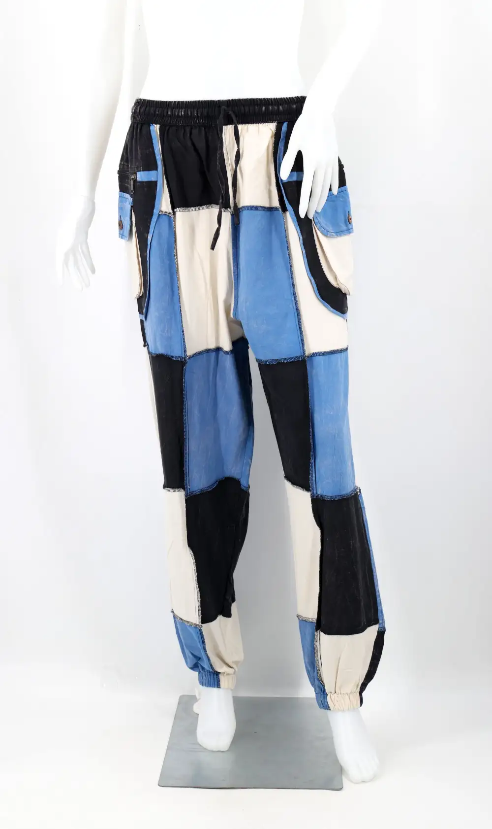 Women's Relaxed Harem Patchwork Drawstring Pants