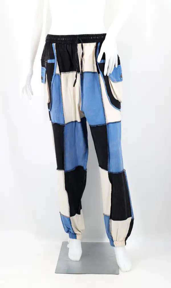 Women's Relaxed Harem Patchwork Drawstring Pants