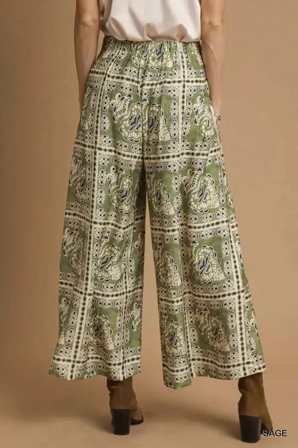 Printed Pocketed Everyday Lightweight Pants