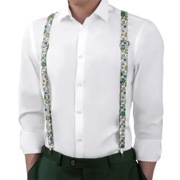 Rural Floral Pattern Suspenders