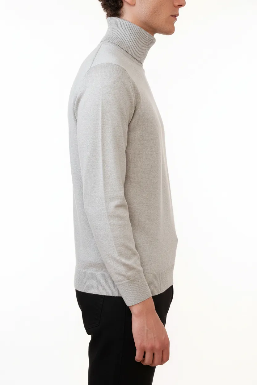Timeless Slim Fit Viscose Turtleneck Sweater