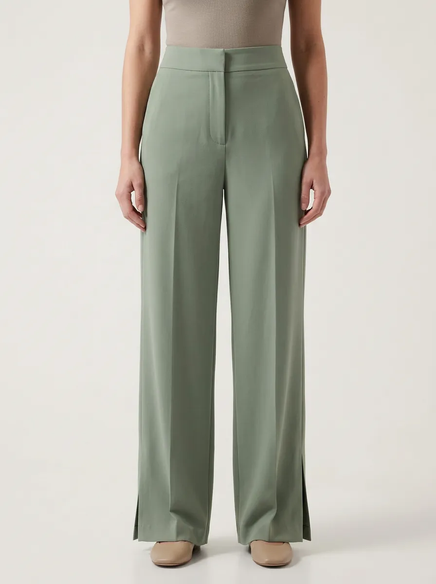 Easygoing High Rise Wide Leg Pants