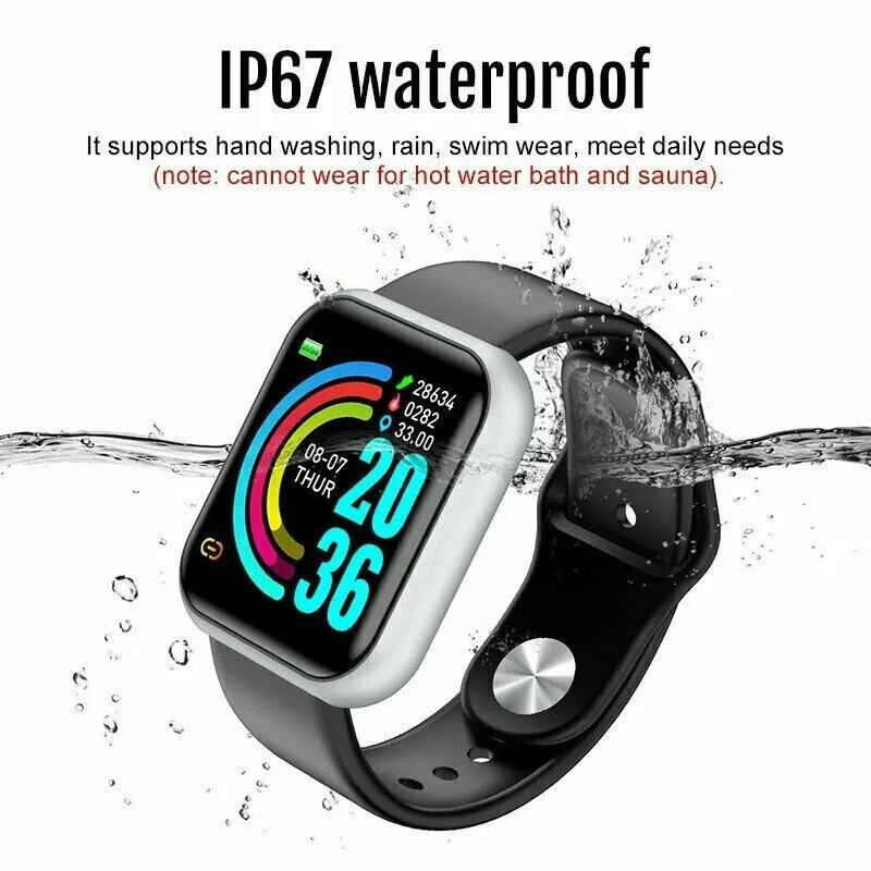 Smart Watch Waterproof Smart Bracelet Digital Display Touch Control Fitness Tracker