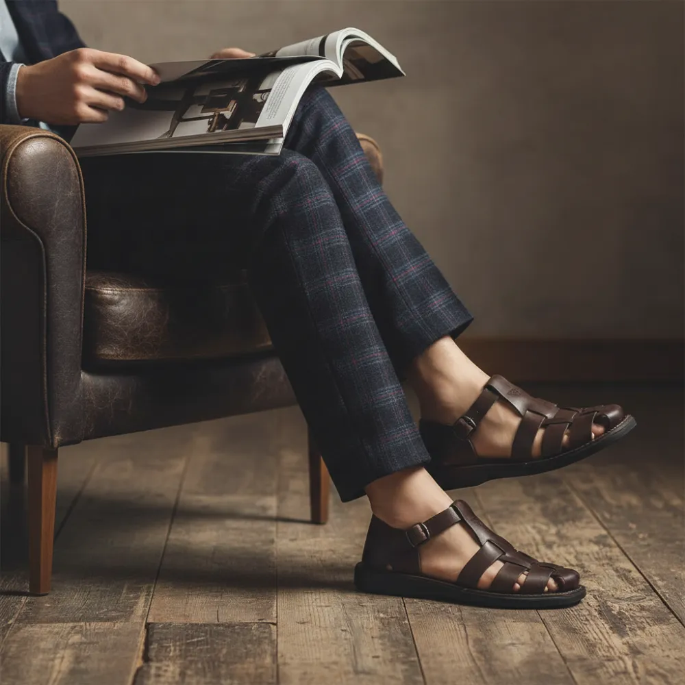 Leather Fisherman Sport Sandals