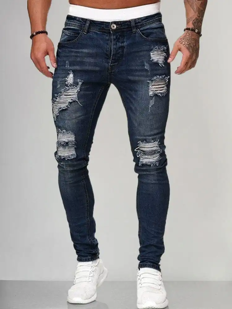 Distressed Slim Fit Jeans