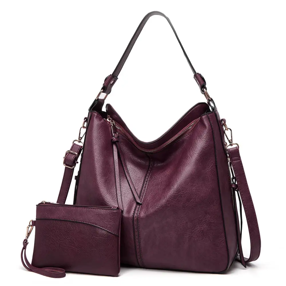  Refined Spacious Leather Hobo Tote Bag Apparel