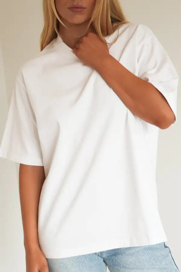 Oversized Short Sleeve Minimal Casual Tee