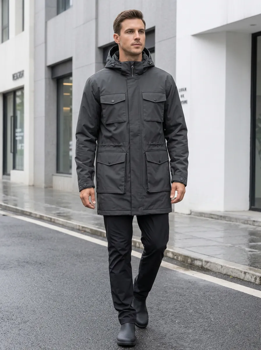 Men's Urban Waterproof Hooded Jacket
