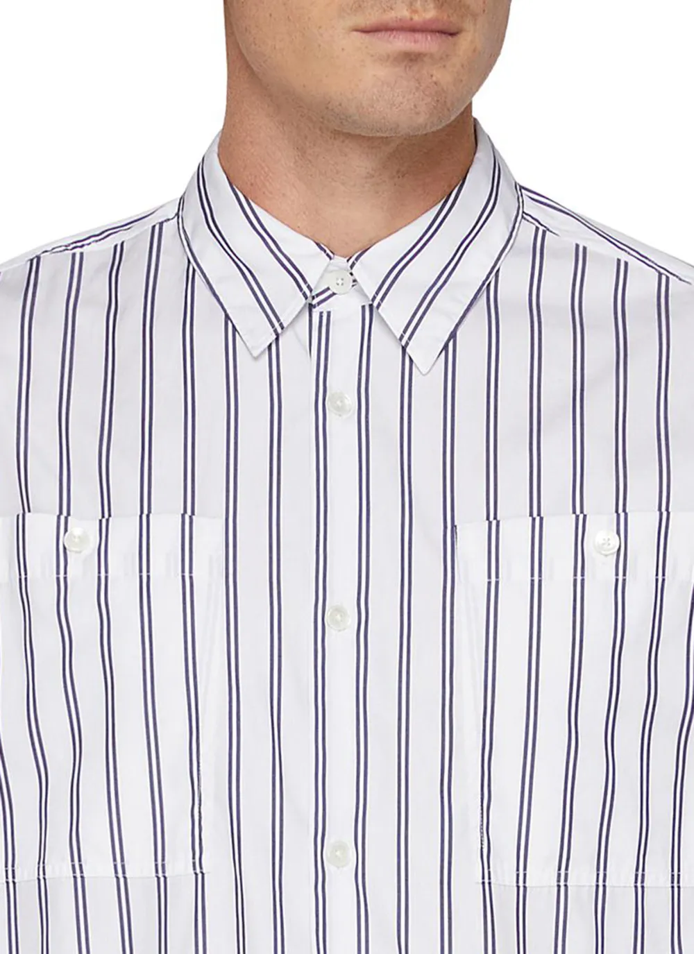 Modern Striped Button-Down Casual Shirt