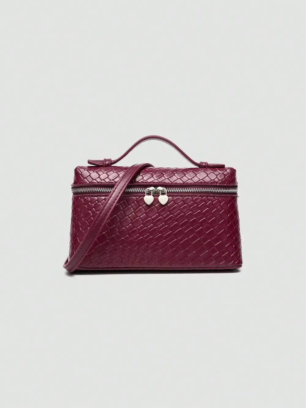 Litchi Grain PU Square Crossbody Bag