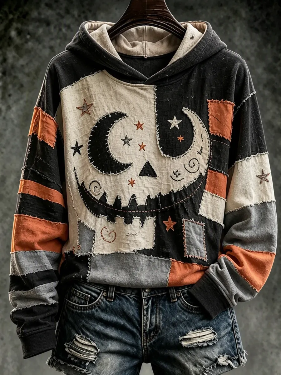 Women's Halloween Art Printed Hoodie