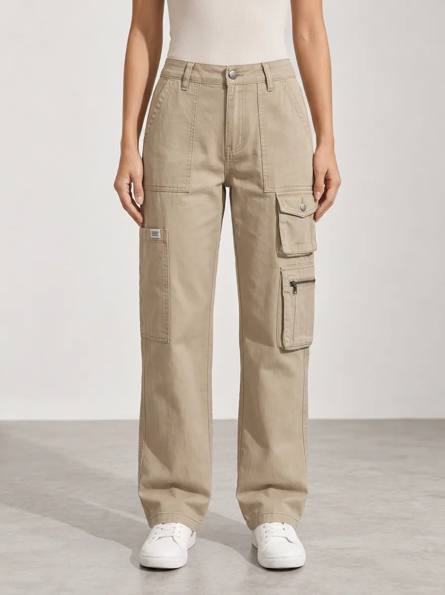 Women's Daily Utility Multi-Pocket Straight Leg Pants
