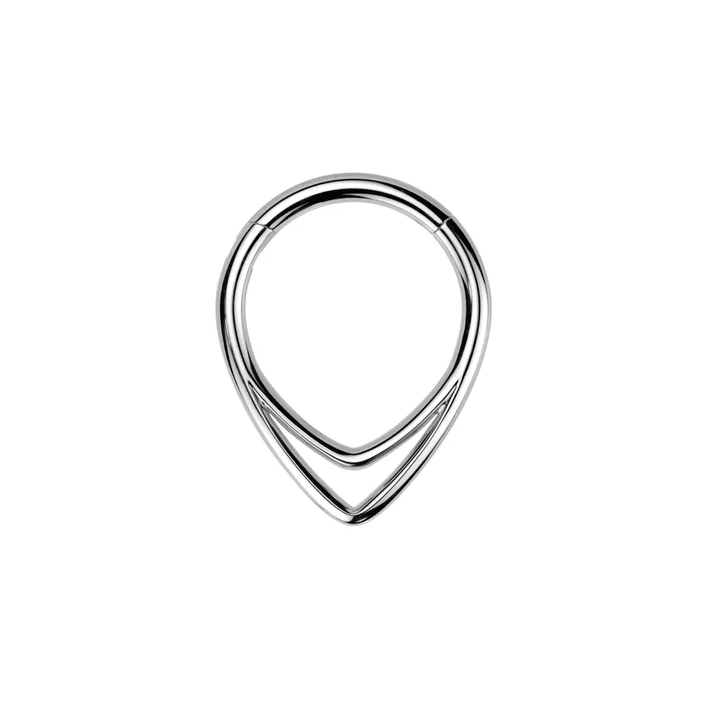 Smooth Titanium Hinged Hoop Ring