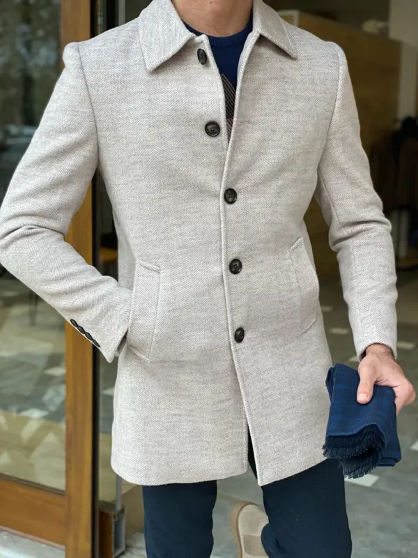 Everyday Slim Fit Wool Longline Long Coat