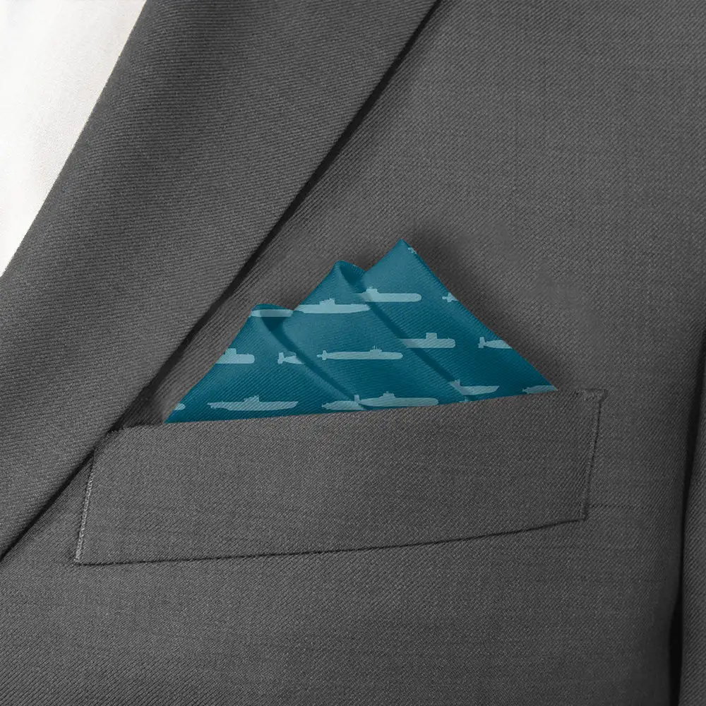 Clean Coordinated Nautical Military Motif Pocket Square