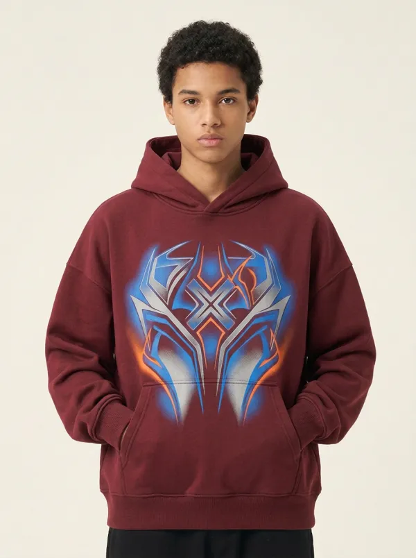 Unisex Y2K Streetwear Tribal Graphic Hoodie