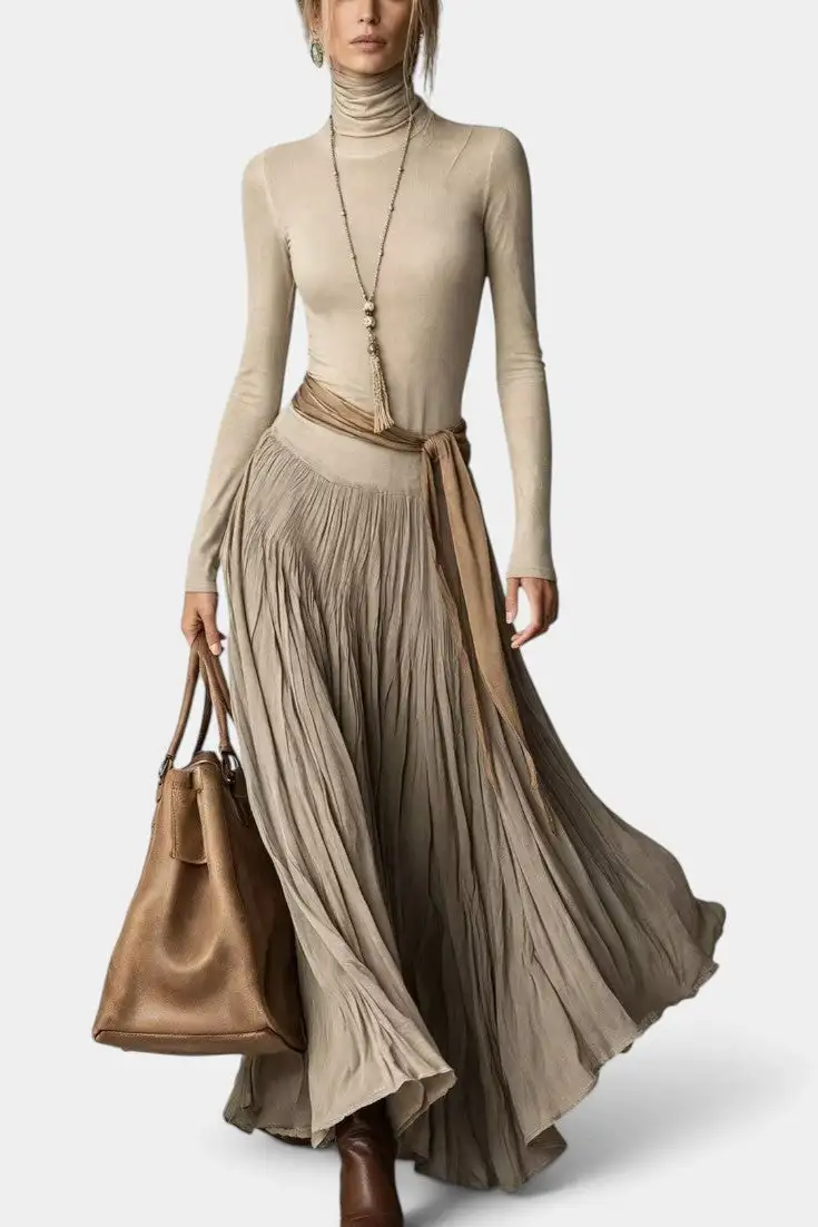 Turtleneck Maxi Dress