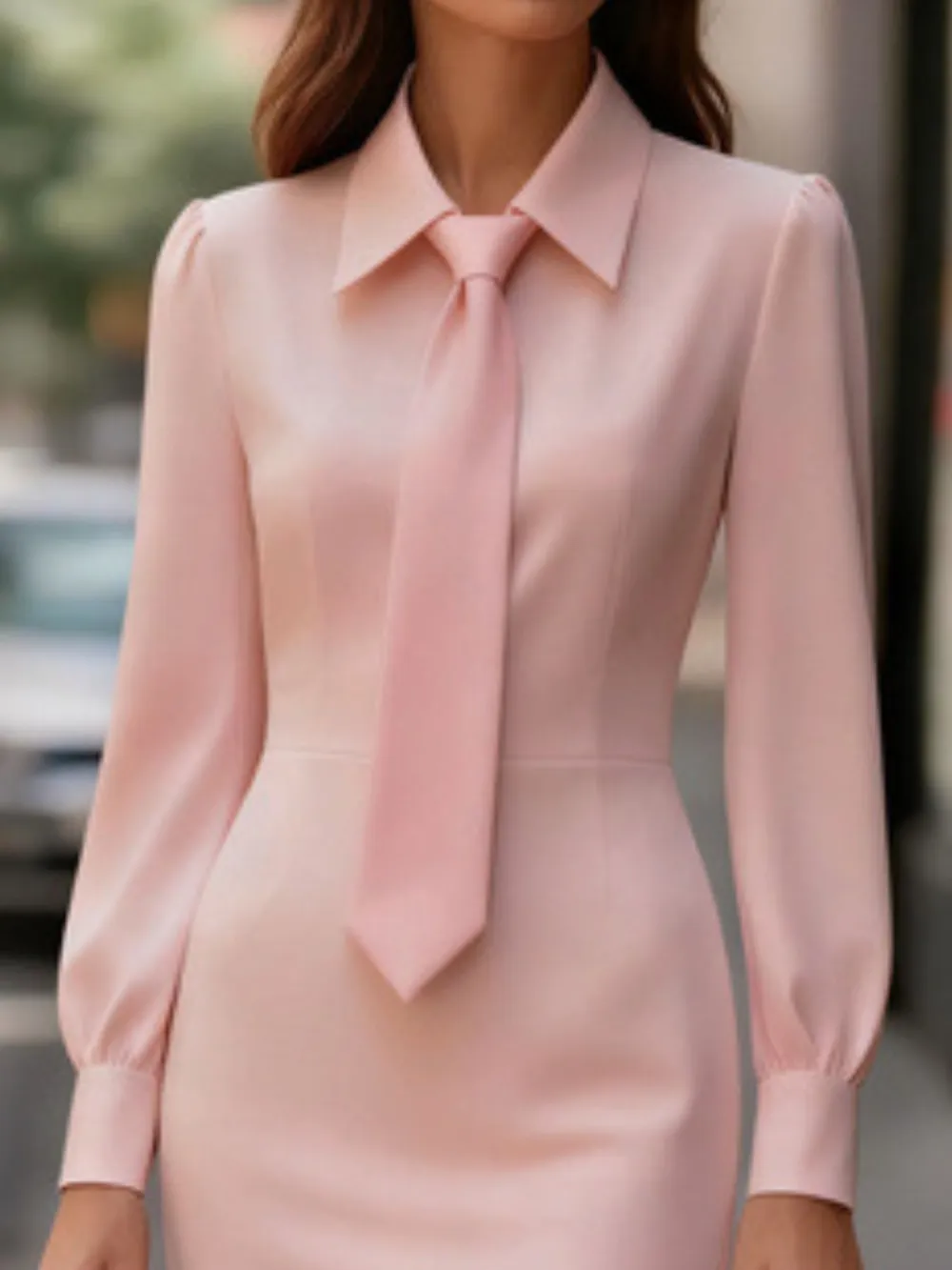 Drape Long Sleeve Dress