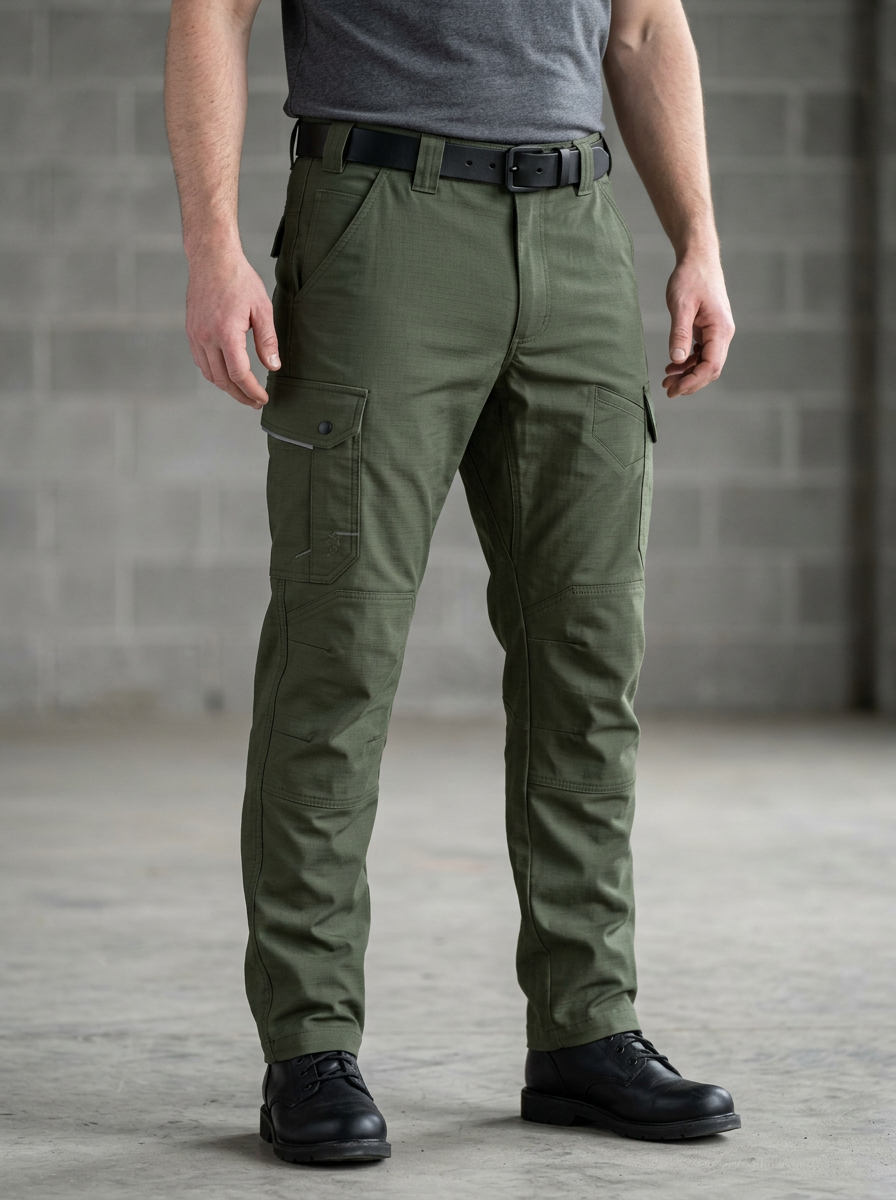 Unisex Multi-Pocket Tactical Work Illustrated Motif Pants