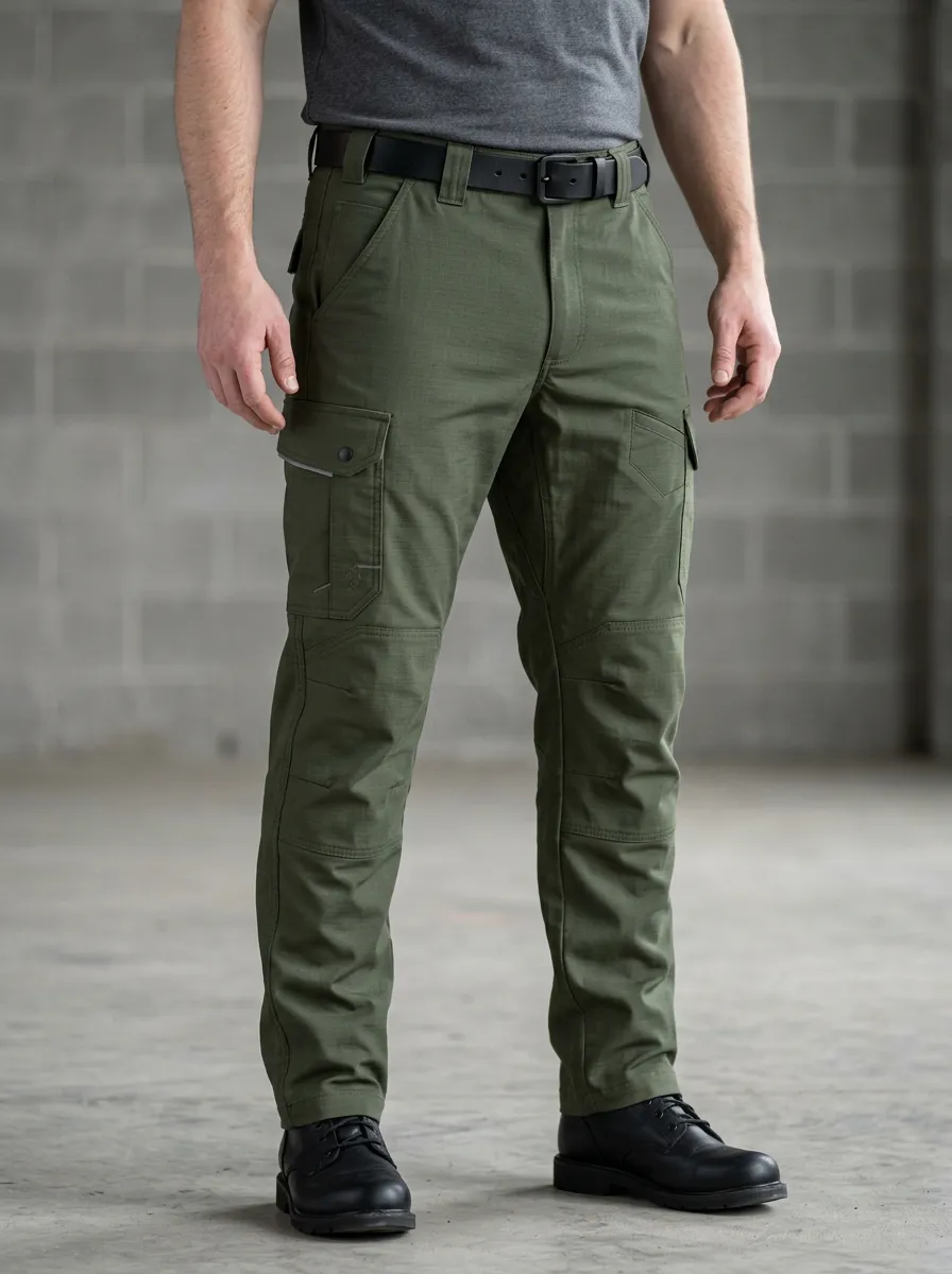 Unisex Multi-Pocket Tactical Work Illustrated Motif Pants