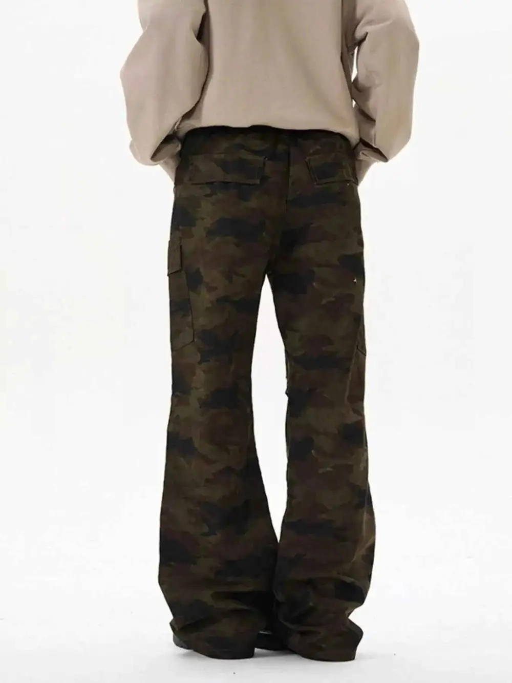 Camouflage Wide Leg Cargo Pants