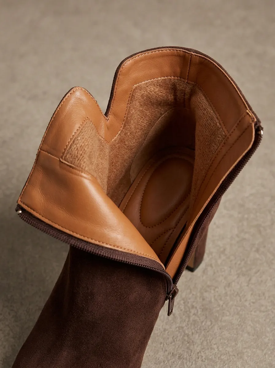 Suede-Look Women's High-Heel Ankle Boots
