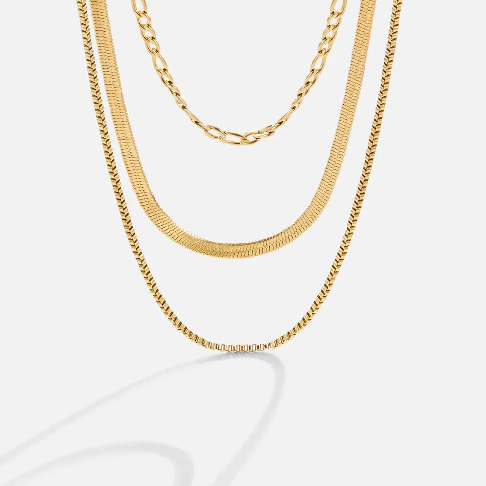 Waterproof Layered Chain Necklace