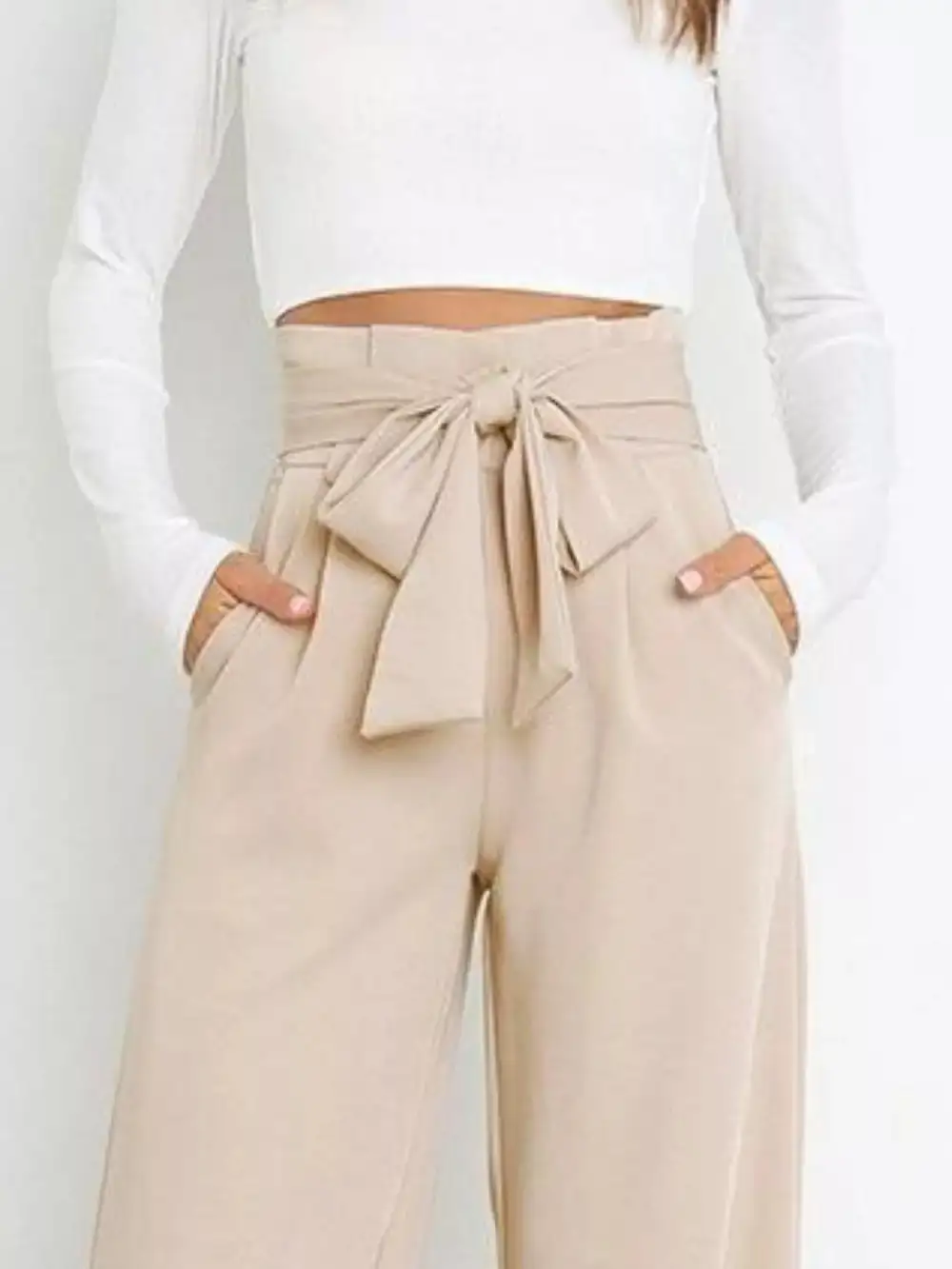 Wide Leg High Waist Pocketed Everyday Pants