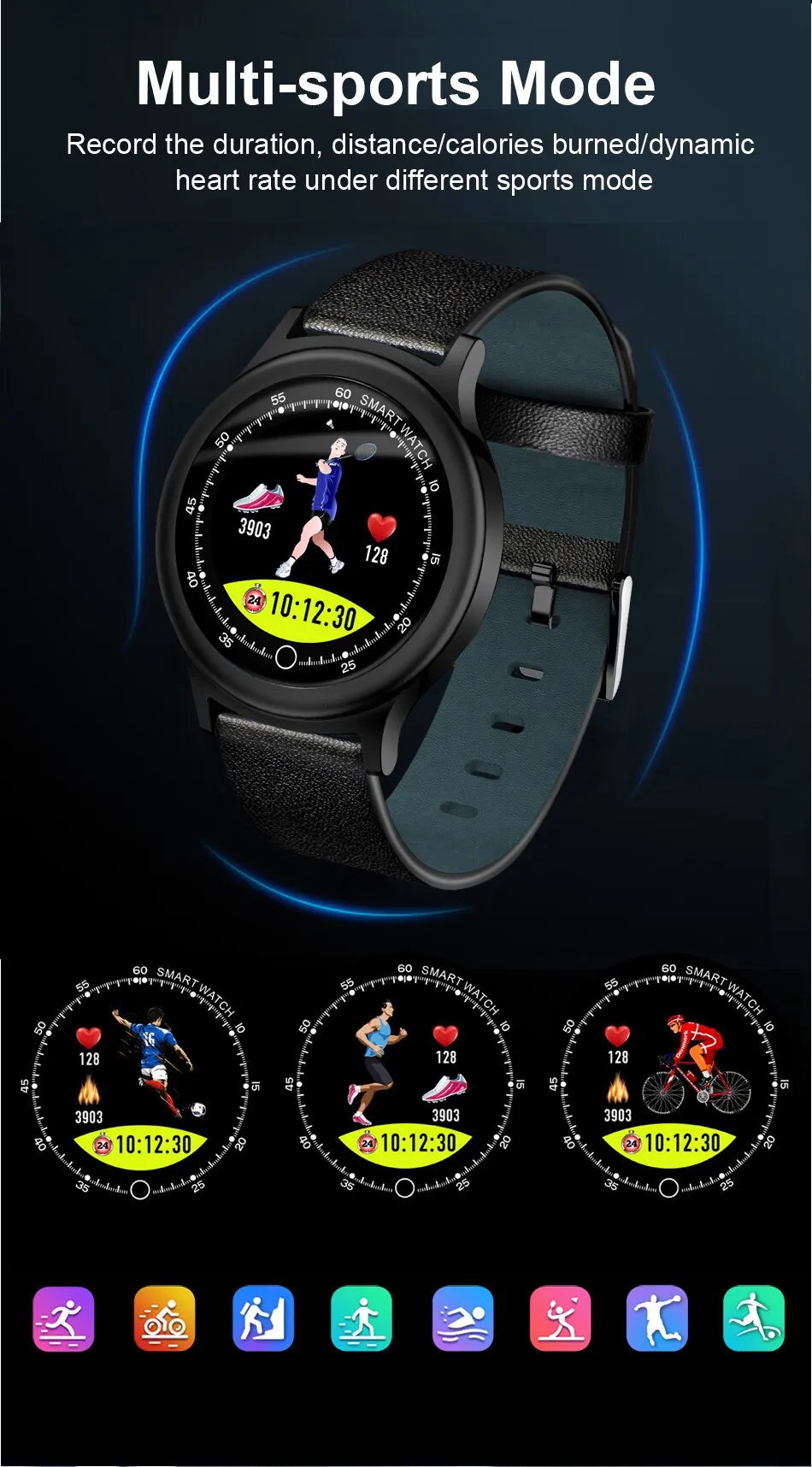 Bluetooth Smart Watch IP68 Waterproof