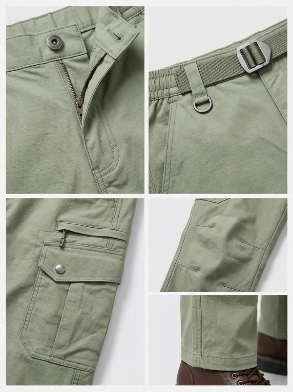Men's Olive Green Utility Cargo Trousers