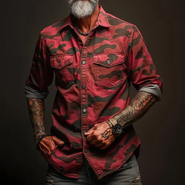 Textured Camo Shirt