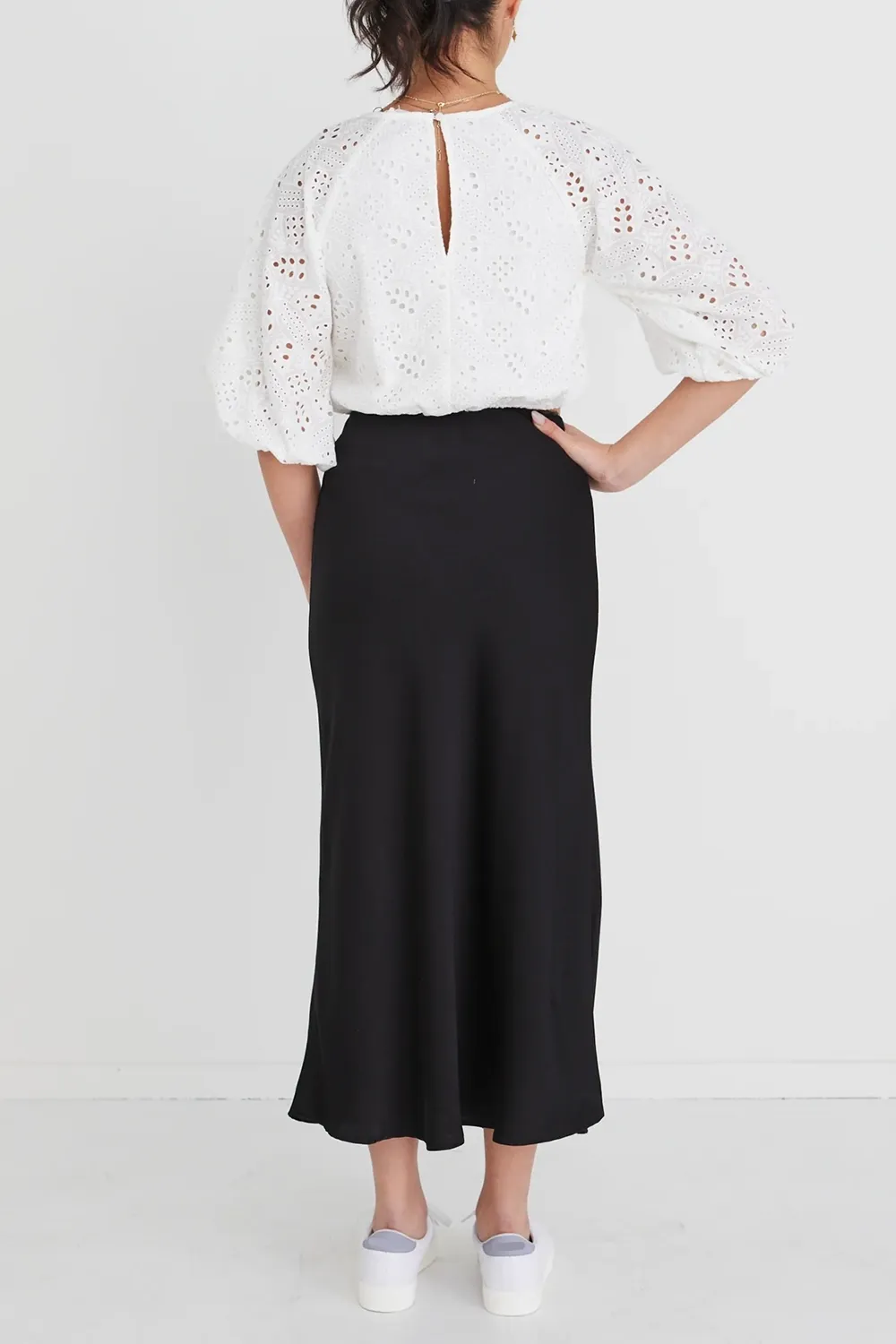 White Eyelet Crop Top