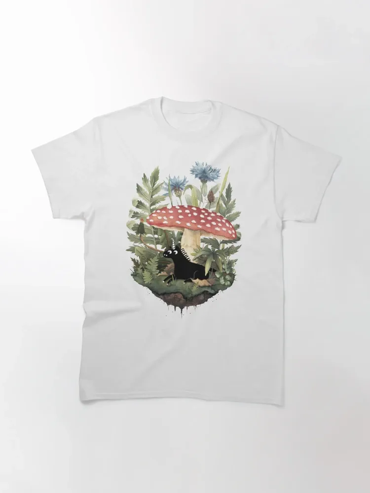 Women's  Fantasy Forest Scene Print Short-Sleeve Crew Neck T-Shirt