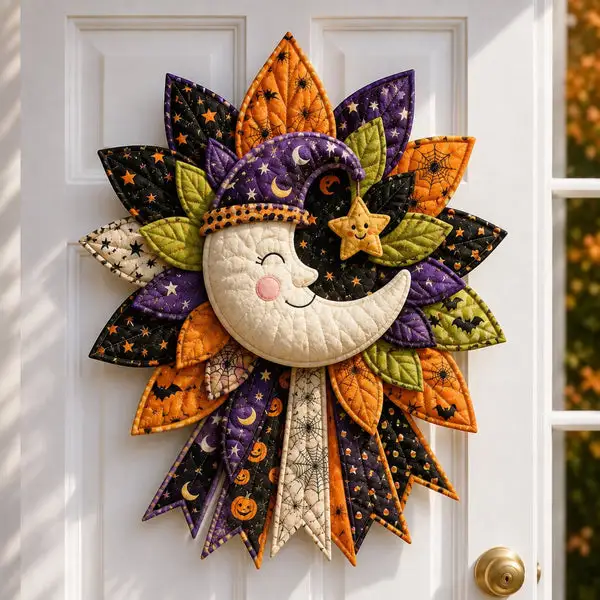 ✨🎃DIY Quilted Halloween Pumpkin Door Hanger Kit