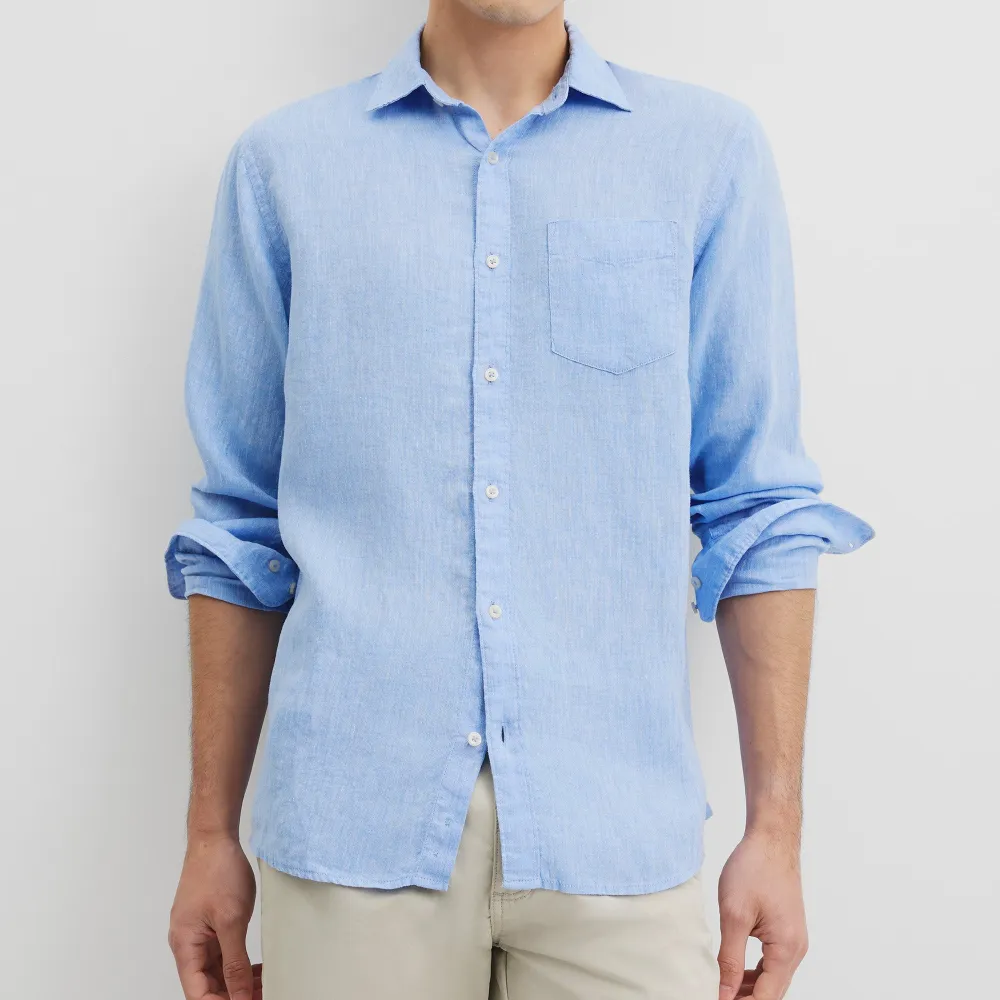 Men's Classic Regular Fit Linen Shirt