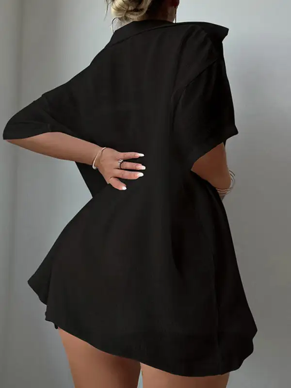 Loose Sun Protection Short Sleeved Swim Cover Up