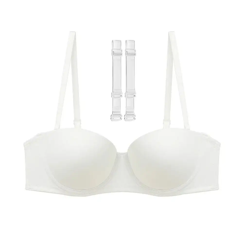 Bra with Clear Adjustable Straps