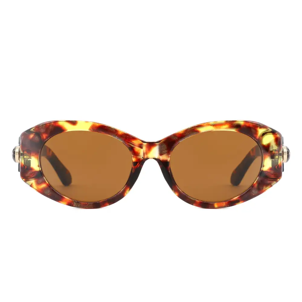 Round Chunky Sleek Oval Sunglasses