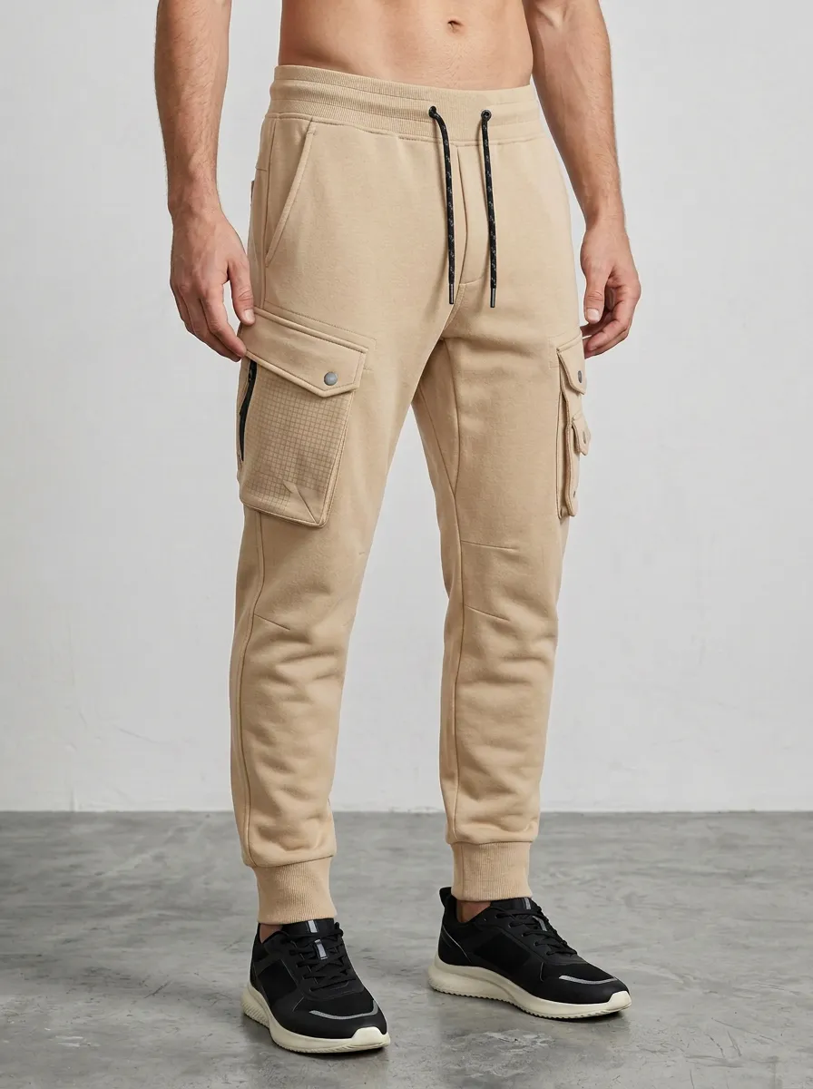 Weekend Graphic Print Classic Look Men's Cargo Jogger Pants