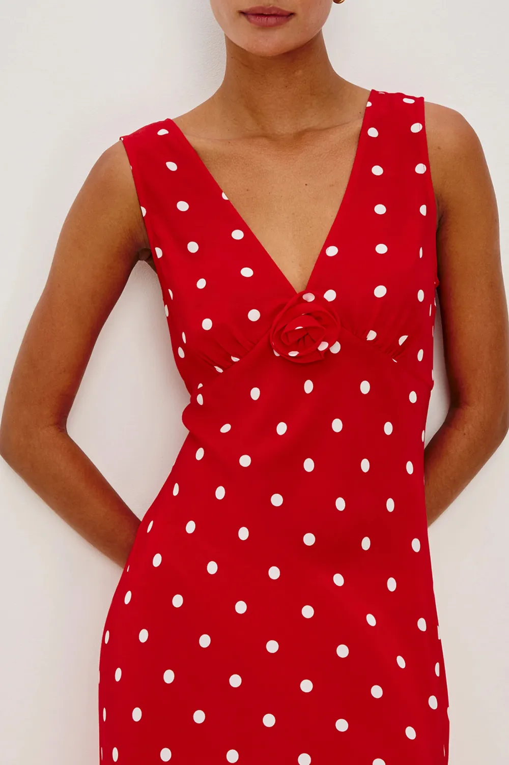 Retro Polka Dot V-Neck Elegant Dress