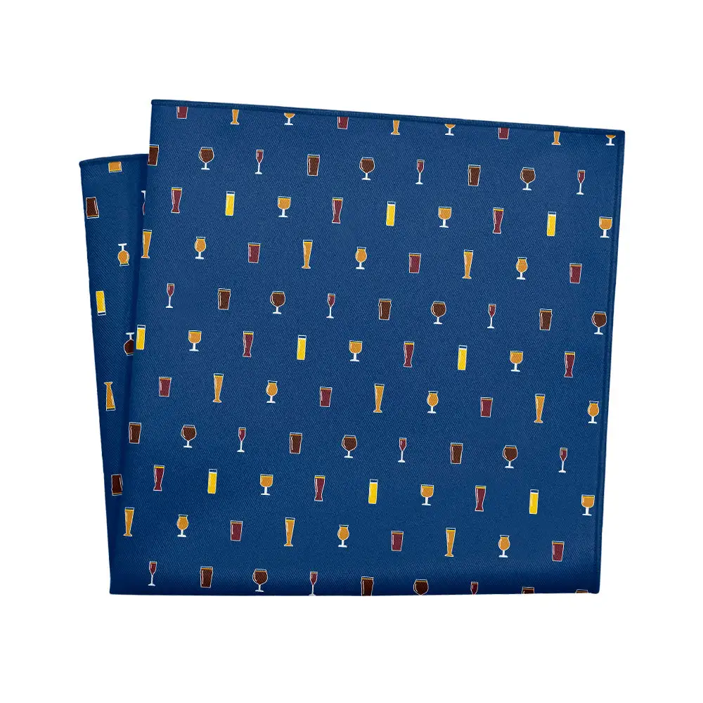 Polished Clean Novelty Food And Drink Motif Pocket Square