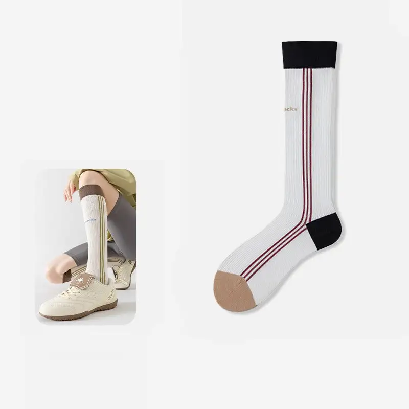 Retro Striped Athletic Knee Socks