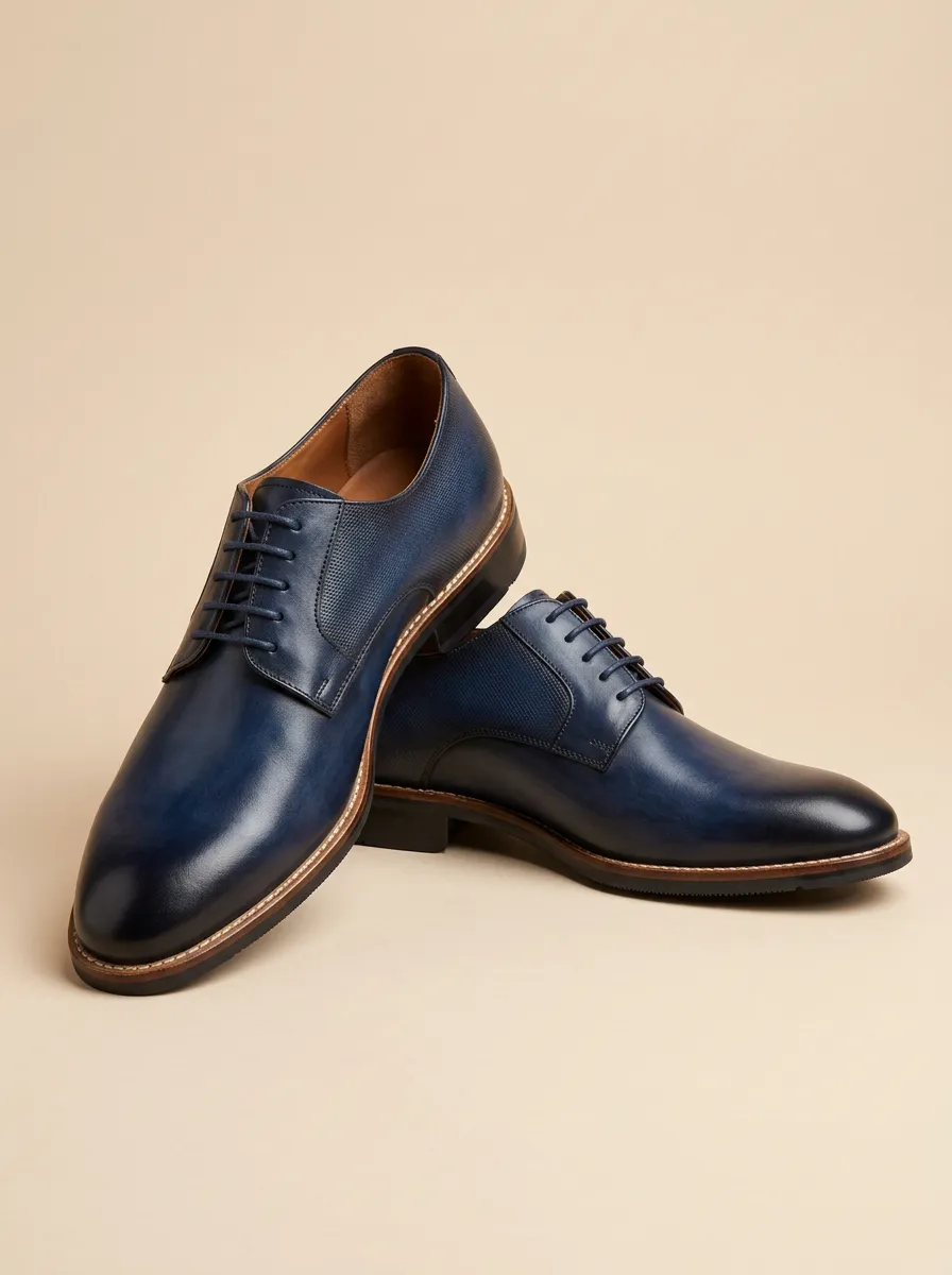 Men's Business Formal Textured Leather Oxford Shoes
