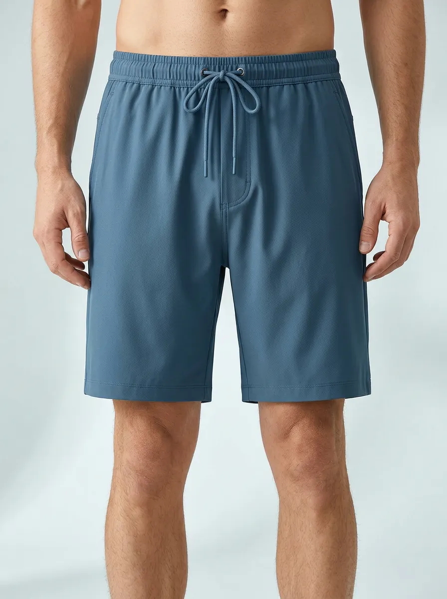 Summer Ice-Silk Elastic-Waist Stretch Shorts